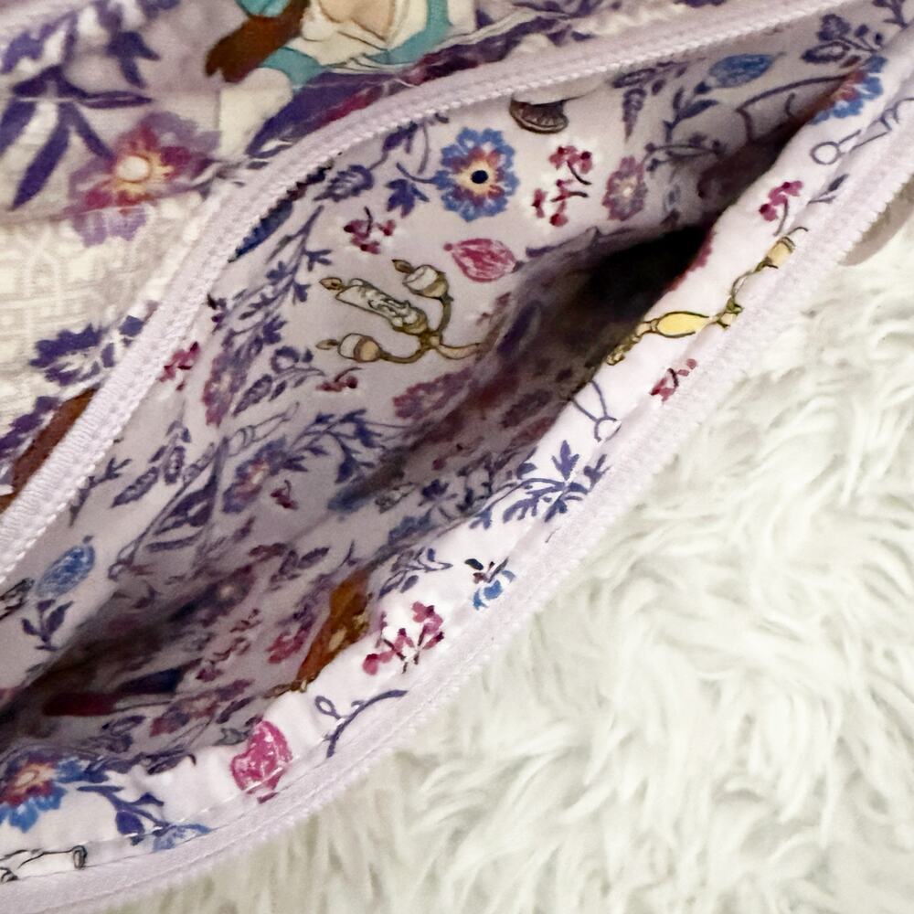 DISNEY x VERA BRADLEY | Belle Floral Triple Compartment Crossbody Beauty Beast - Picture 9 of 10